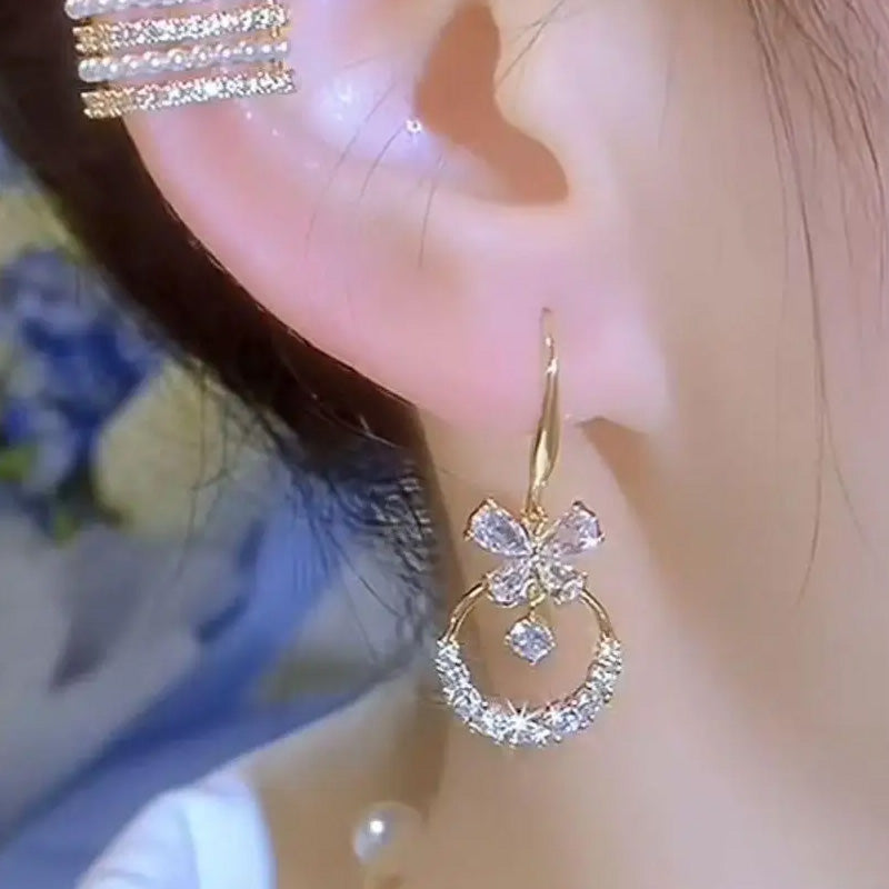 Madeline Crystal Butterfly Earrings
