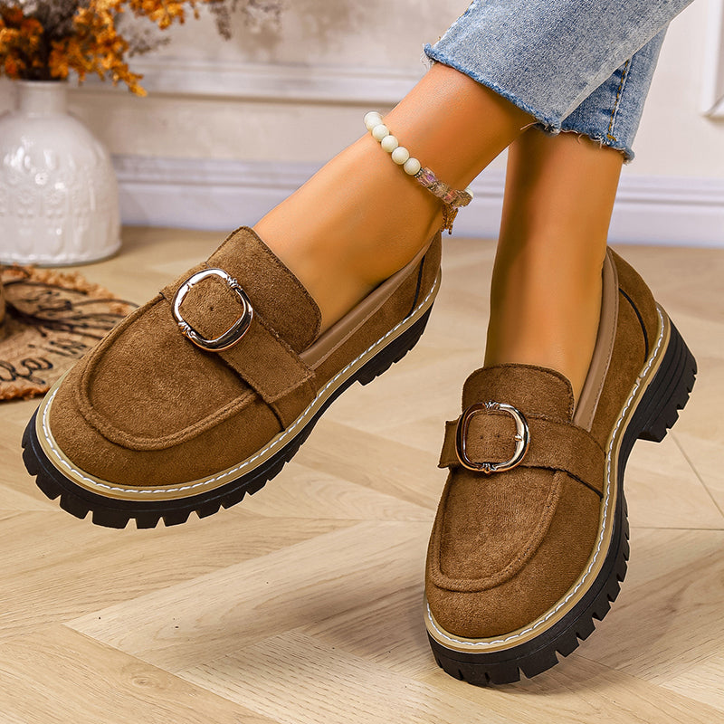 Monarch Suede Buckle Loafers