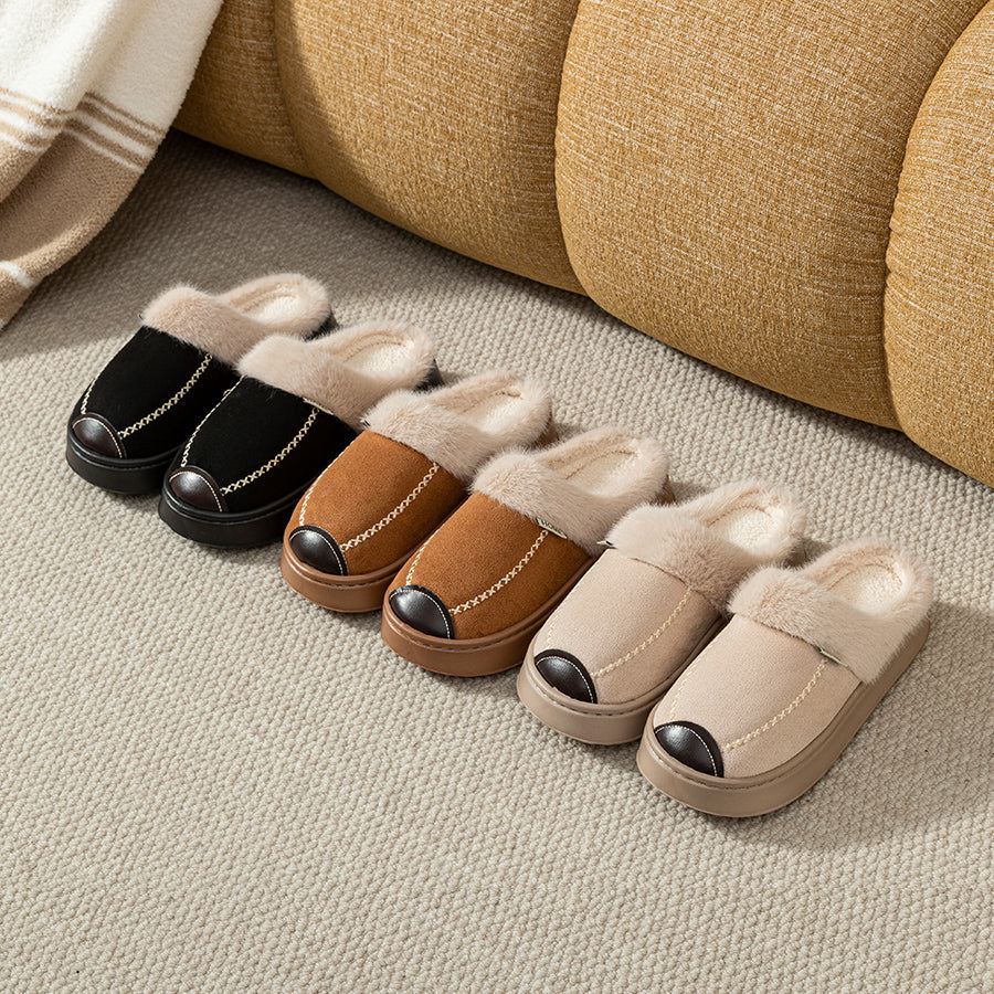 Evelyn Fur-Lined Slippers