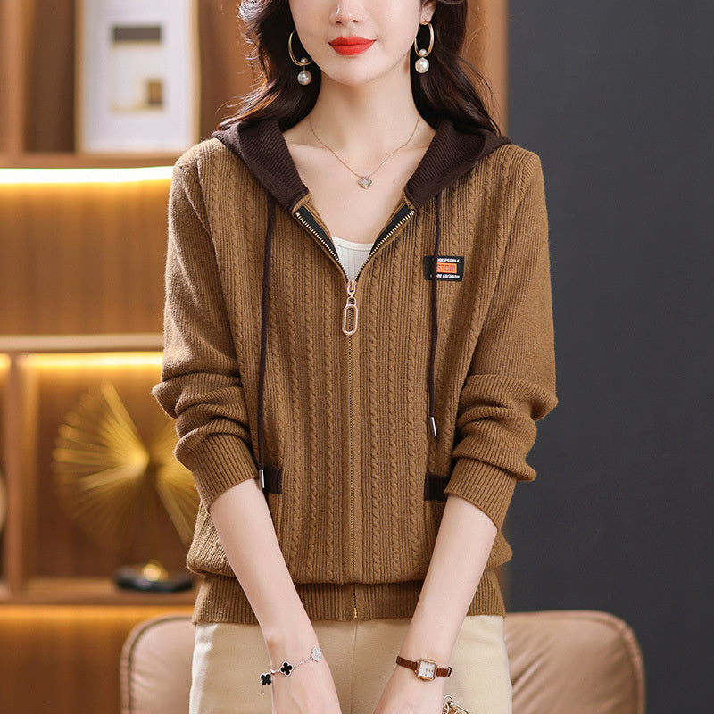Amelia Knit Zip Hoodie