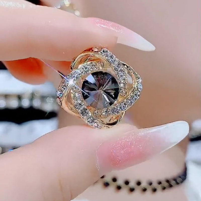 Tahlia Crystal Swirl Stud Earrings