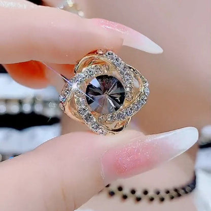 Tahlia Crystal Swirl Stud Earrings