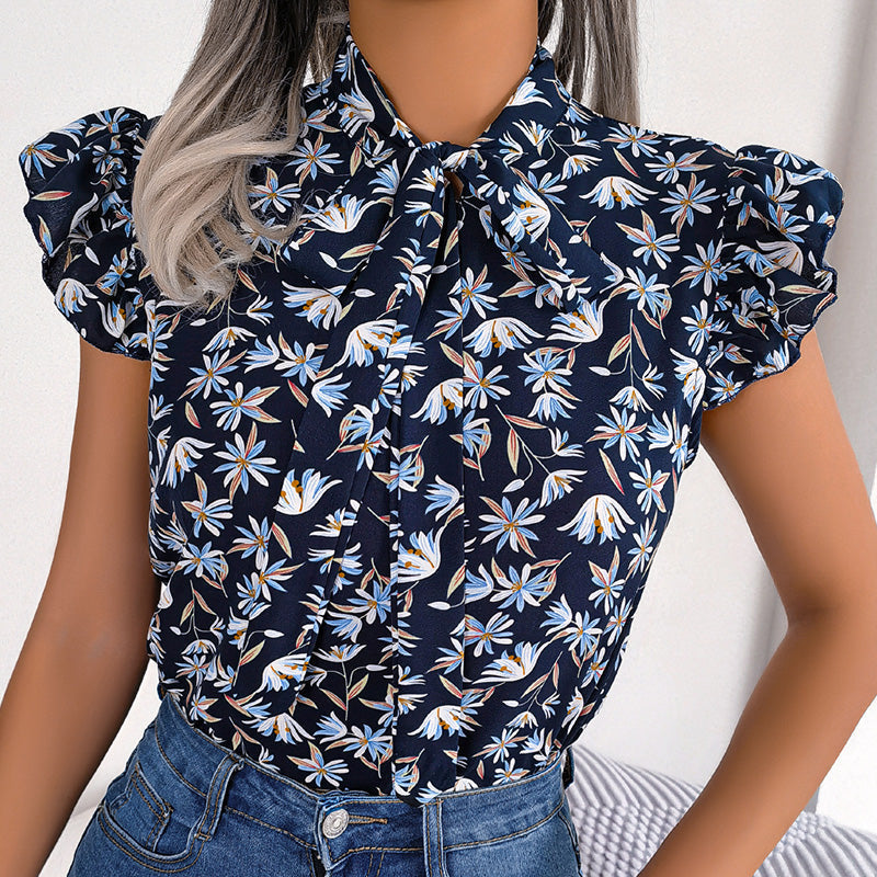 Breezy Tie-Neck Shirt