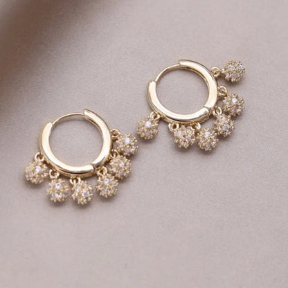 Ava Crystal Charm Hoops