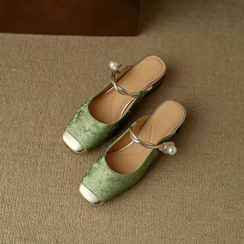 Pearl Bloom Heels
