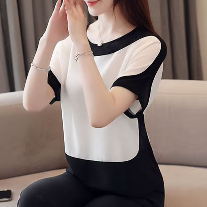 Ruby Contrast Short-Sleeve Top