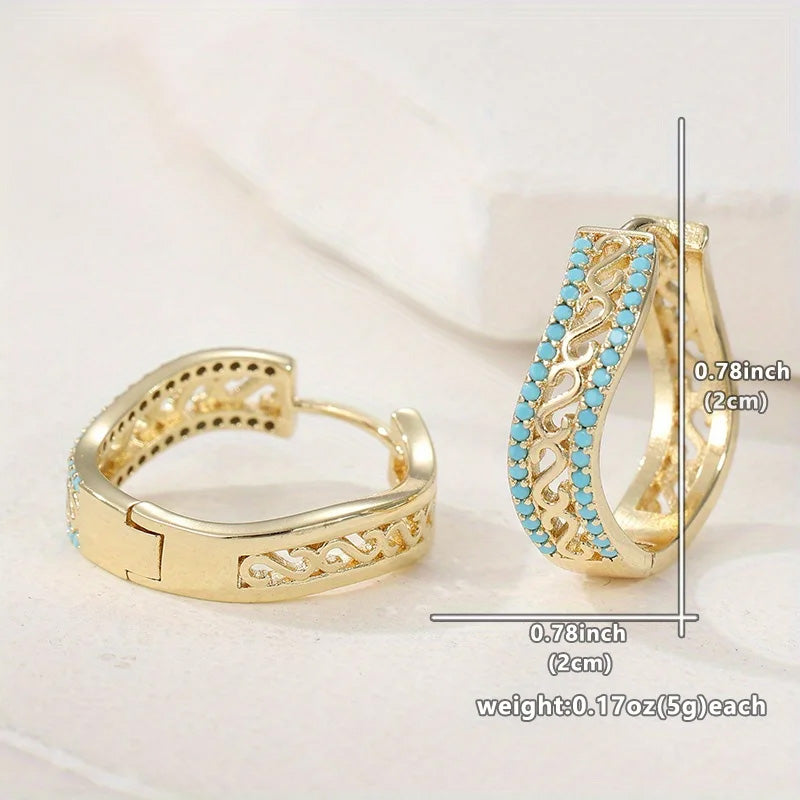 Sienna Azure Hoops