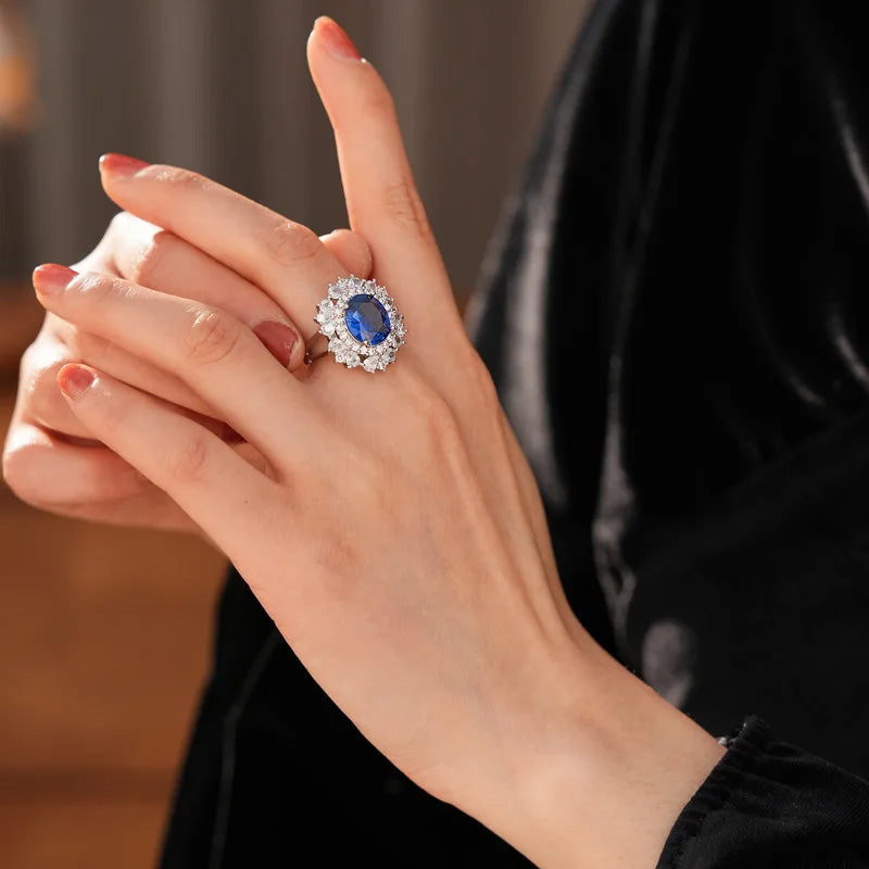 Charlotte Royal Blue Halo Set