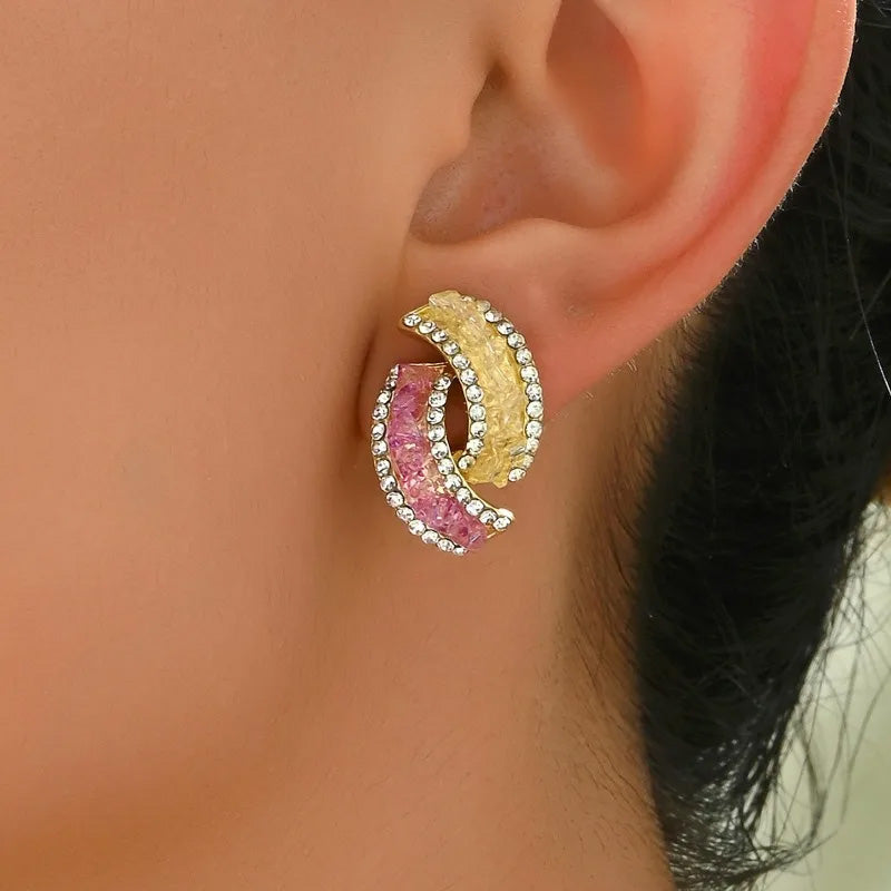 Scarlett Crystal Curve Earrings