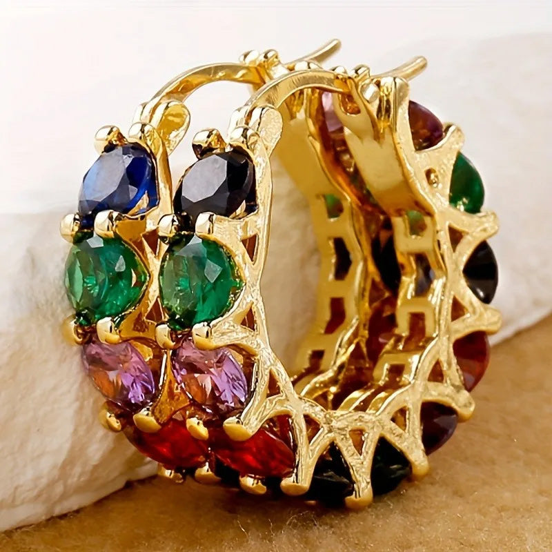 Brielle Mosaic Hoops