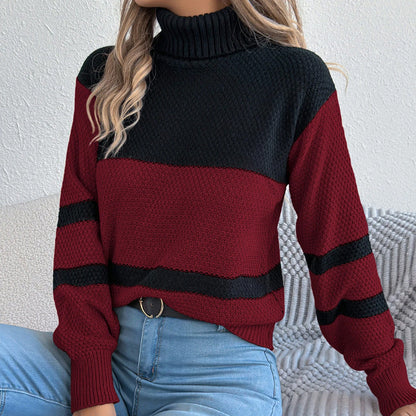 Sophia High Neck Stripe Jumper