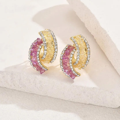 Scarlett Crystal Curve Earrings