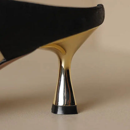 Gilded Pearl Twist Mule