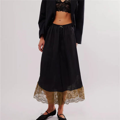 Isabella Lace Trim Palazzo Pants