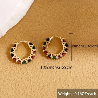 Brielle Mosaic Hoops