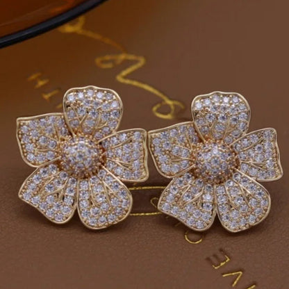 Eliza Crystal Bloom Stud Earrings