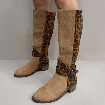 Matilda Leopard Knee-High Boots