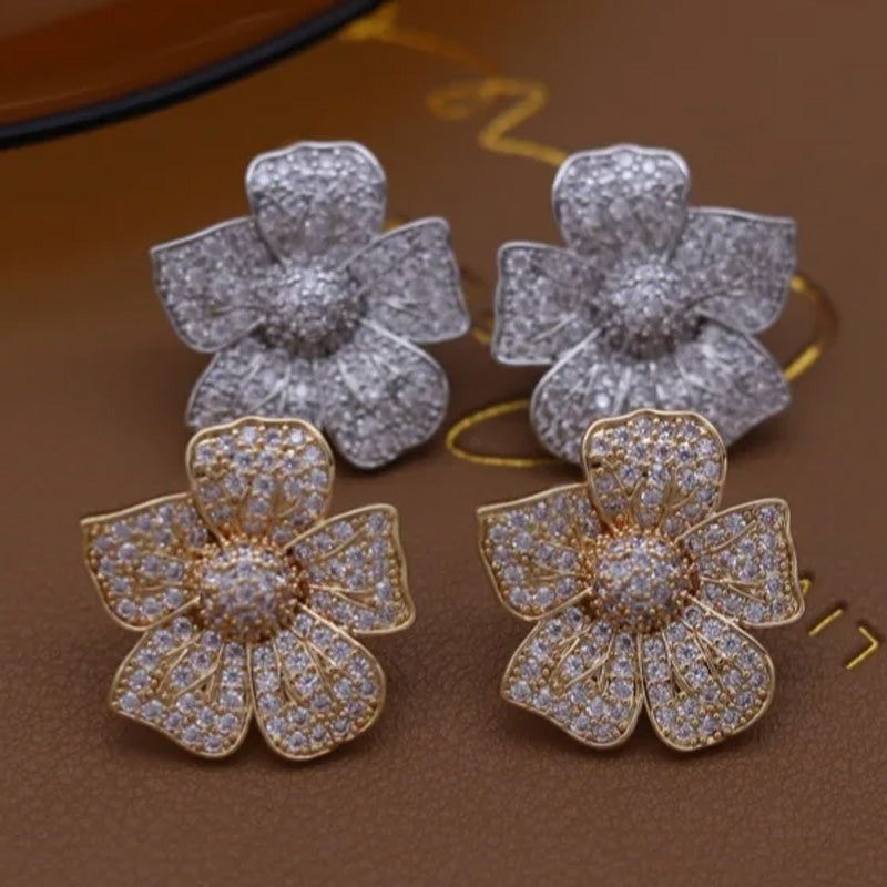 Eliza Crystal Bloom Stud Earrings