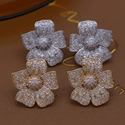 Eliza Crystal Bloom Stud Earrings