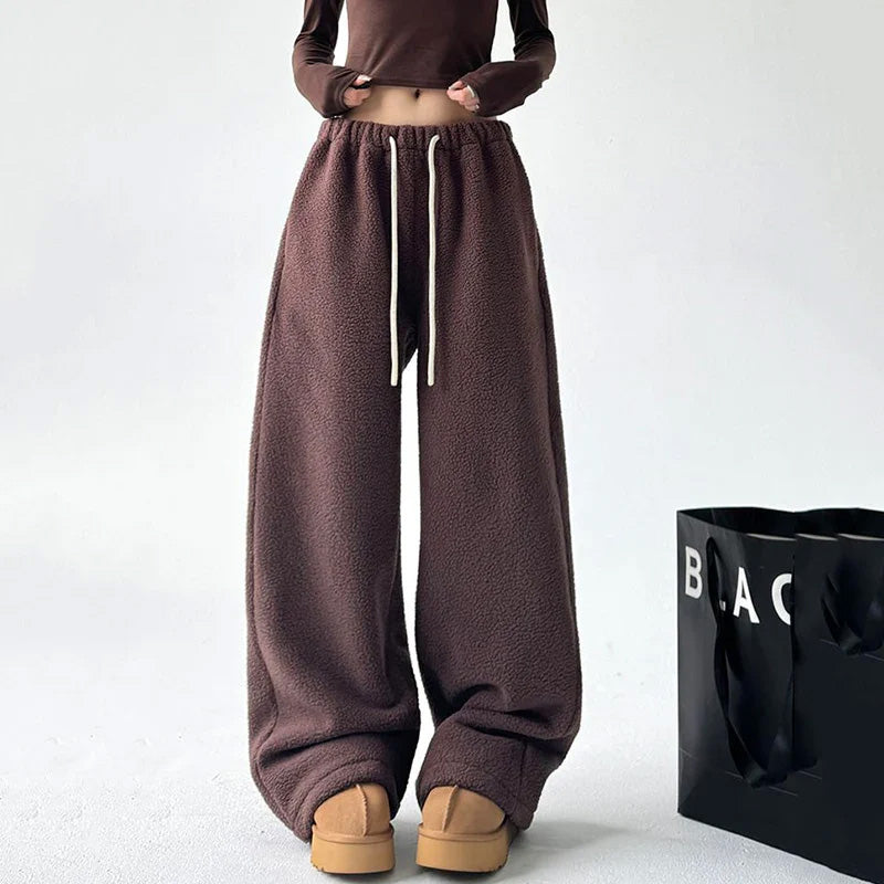 Harper Wide-Leg Fleece Pants