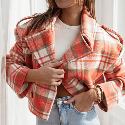 Claire Mercer Plaid Peacoat