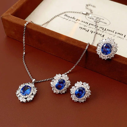 Charlotte Royal Blue Halo Set
