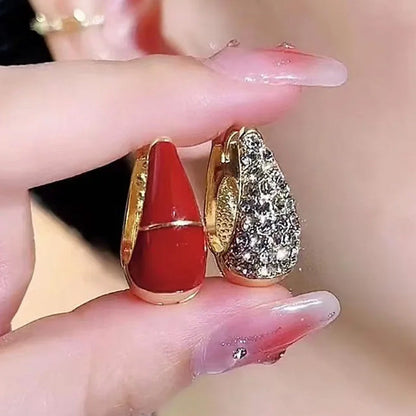 Aurora Duo-Face Huggie Earrings