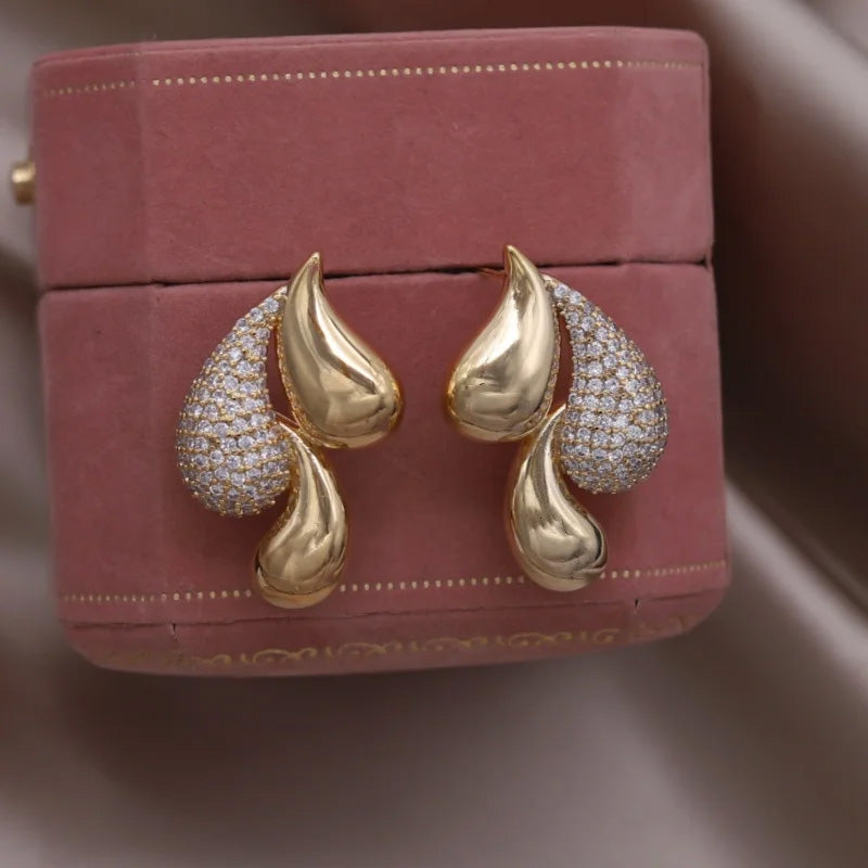 Chelsea Crystal Flame Earrings