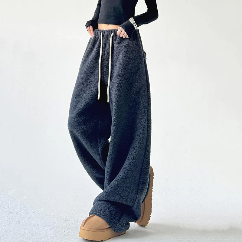 Harper Wide-Leg Fleece Pants