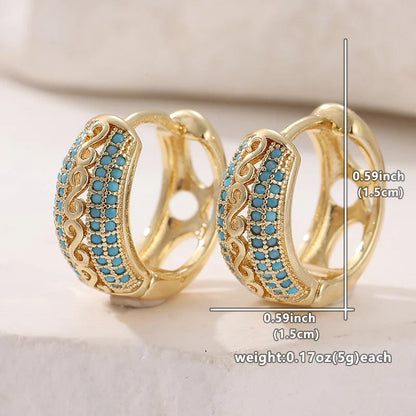 Elara Azure Crest Hoops