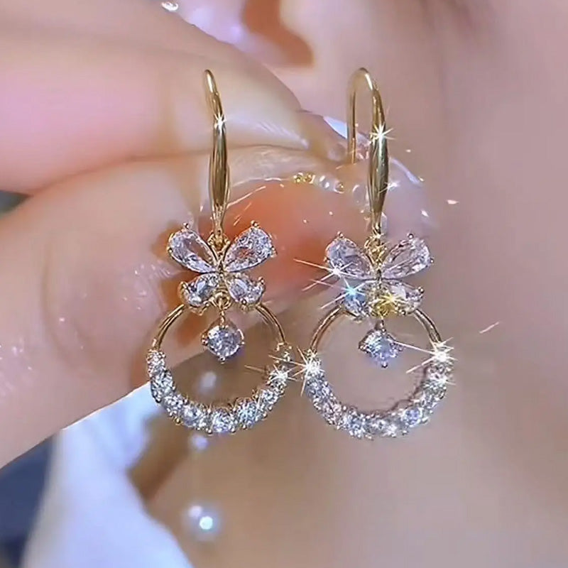 Madeline Crystal Butterfly Earrings