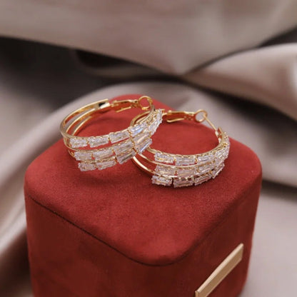 Chloe Crystal Hoop Earrings