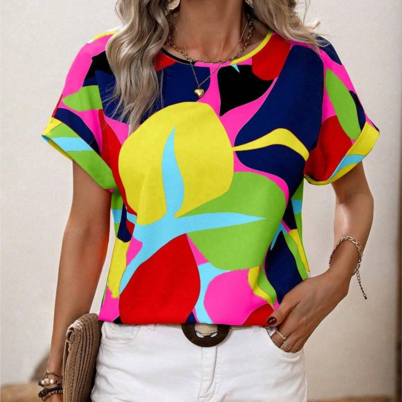 Bold Bloom Print Tee