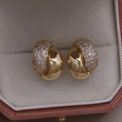 Bianca Pavé Huggie Earrings