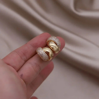 Bianca Pavé Huggie Earrings