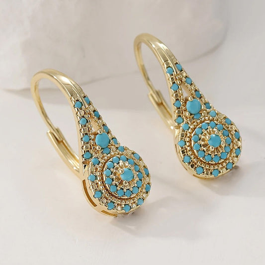 Tahlia Azure Drop Hoops