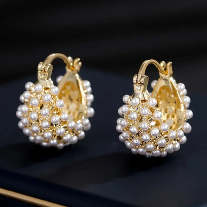Harper Pearl Halo Hoops