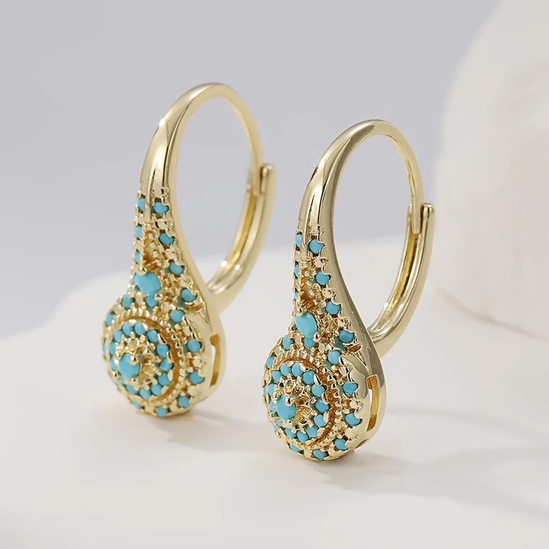 Tahlia Azure Drop Hoops