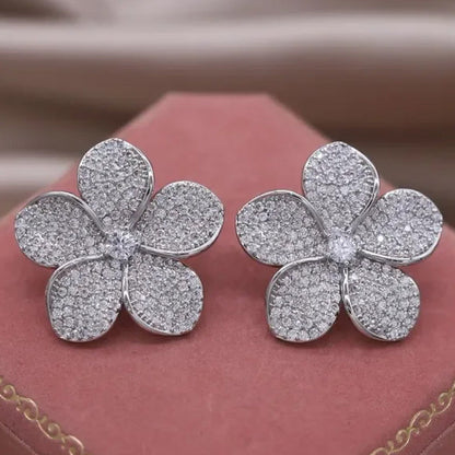 Alyssa Crystal Blossom Stud Earrings