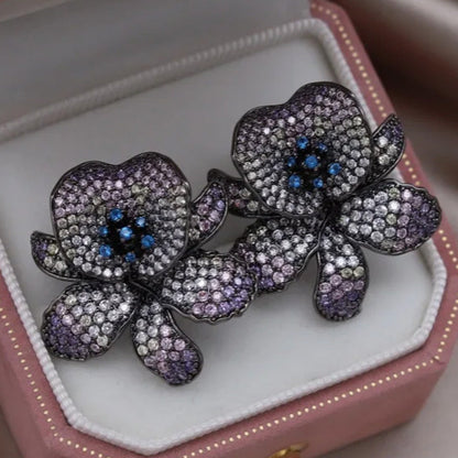 Amelia Crystal Garden Stud Earrings