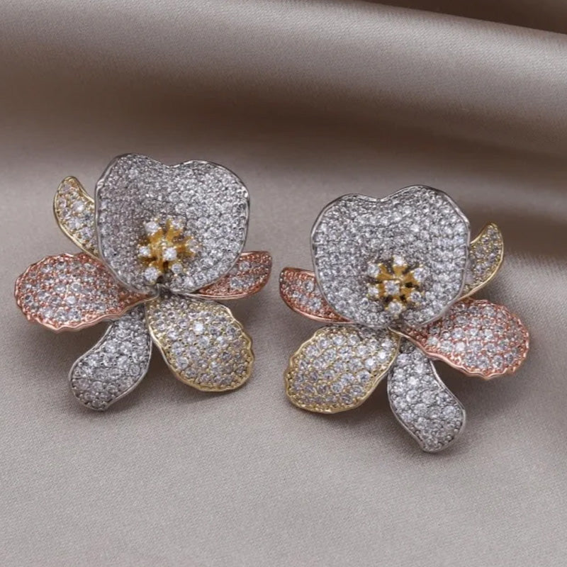 Amelia Crystal Garden Stud Earrings