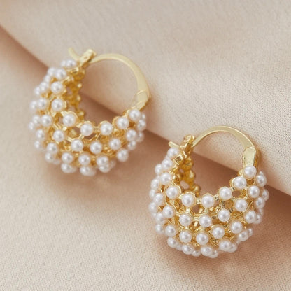 Harper Pearl Halo Hoops