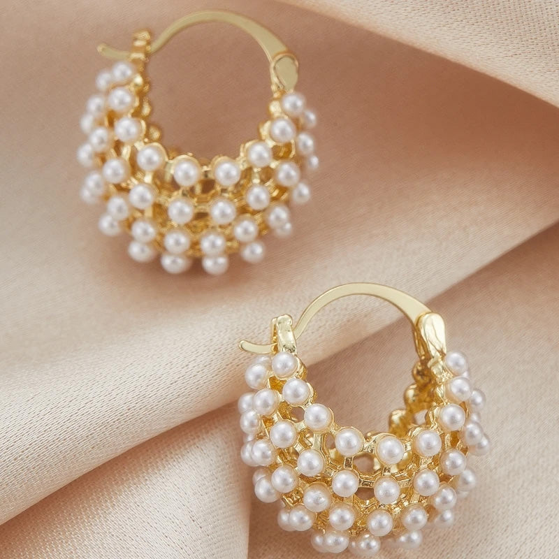 Harper Pearl Halo Hoops