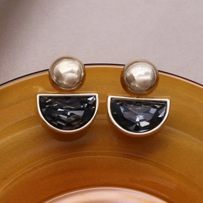 Dara Luxe Arc Crystal Earrings