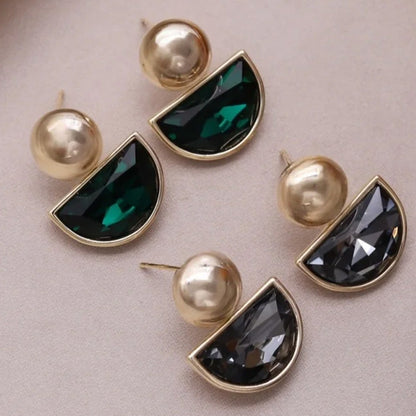 Dara Luxe Arc Crystal Earrings