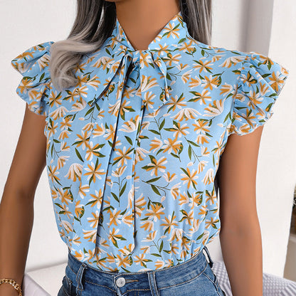 Breezy Tie-Neck Shirt