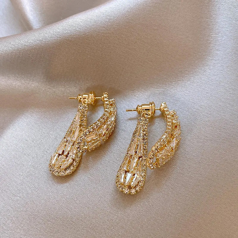 Amelia Crystal Drop Earrings