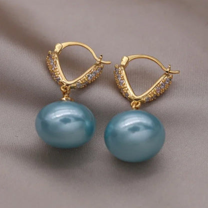 Matilda Pearl Charm Drop Earrings