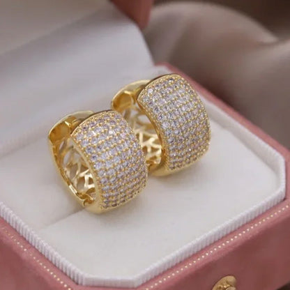 Sienna Pavé Huggie Earrings