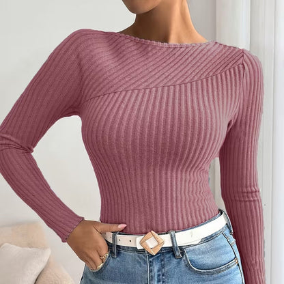 Elena Sculpted Rib Knit Top